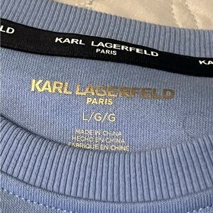 Karl Lagerfeld Signature Blue Top